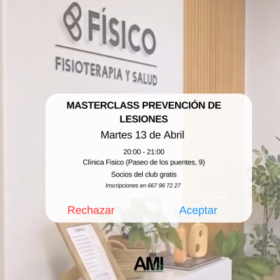 MASTERCLASS DE PREVENCIÓN DE LESIONES