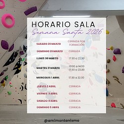 HORARIO SALA SEMANA SANTA 2026