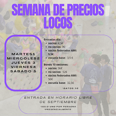 SEMANA DE PRECIOS LOCOS EN LA SALA AMI